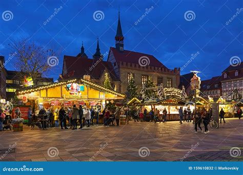 Christmas Market at Market Square of Gottingen, Germany Editorial ...