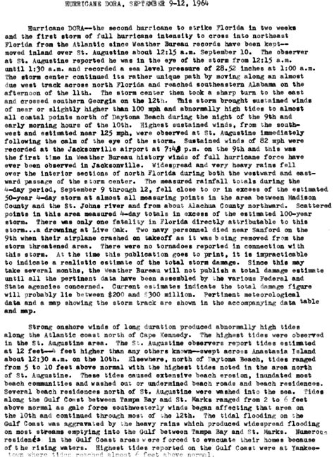 Hurricane Dora: September 10, 1964 - St Augustine Historical Society