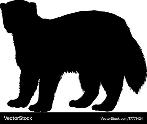 Wolverine silhouette black white icon Royalty Free Vector