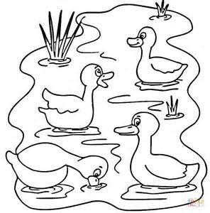 duck pond clipart black and white - Clip Art Library