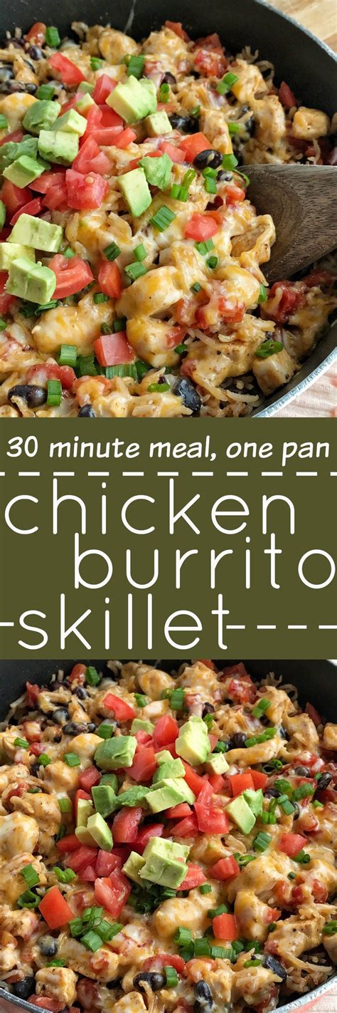 This easy chicken burrito skillet cooks in one pan on the stove top ...