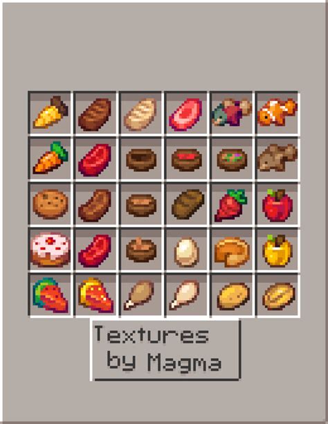 Foodstuff for my texture pack! : Minecraft