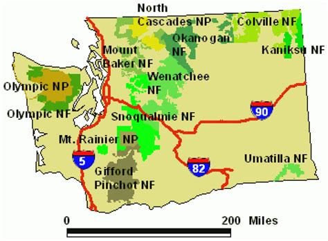 Washington State National Parks Map - Printable Map