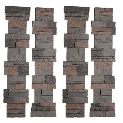 GenStone Stacked Stone 16-sq ft Coffee Faux Stone Veneer in the Stone Veneer department at Lowes.com