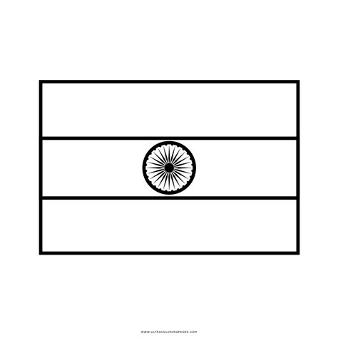 Indias Flag Coloring Page