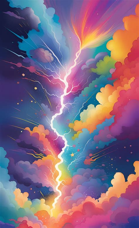 ArtStation - Colorful rainbow lightning explosion 420 jpg wombo art ...