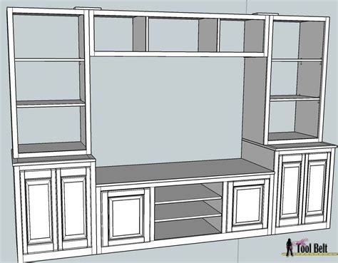 Entertainment Center (PB media center plan) Bookshelves | Home ...