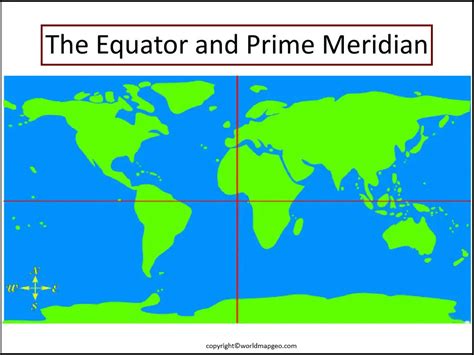 Prime Meridian Map - World Map with Prime Meridian