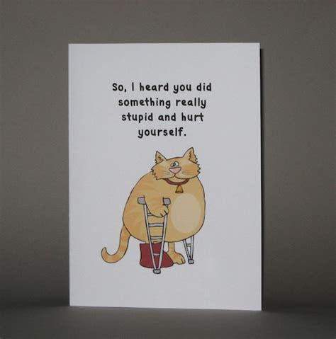 Funny Get Well card sarcastic card get well card Sarcastic