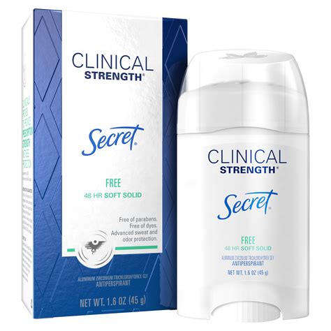 Secret Clinical Strength Antiperspirant Deodorant, Soft Solid Free ...