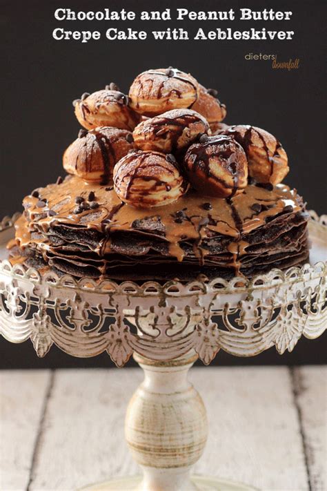 Ummm... so yeah... you've gotta try this Chocolate and Peanut Butter Crepe Cake with Aebleskiver ...