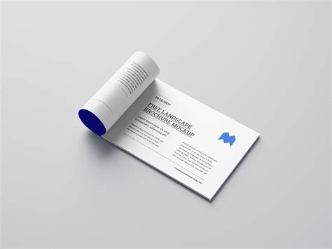 Free landscape brochure mockup on Behance