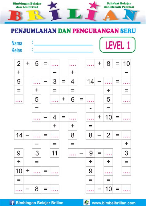 Lembar Kerja Matematika Sd Kelas 1 | Images and Photos finder