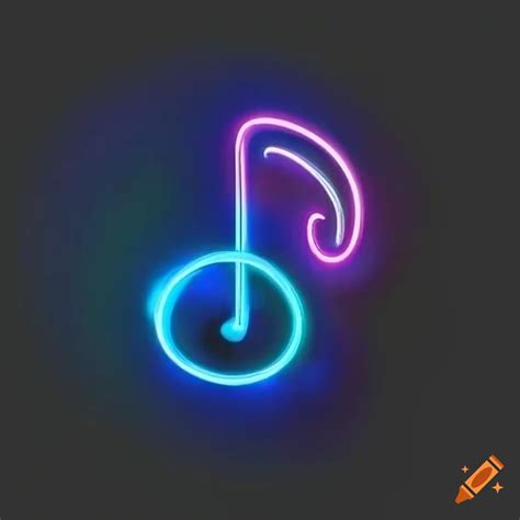 Neon music logo on Craiyon