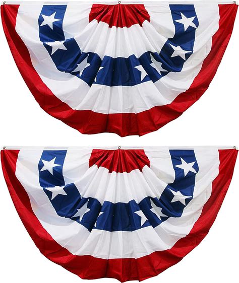 Buy American Fan Bunting 1.5x3 FT Outdoor US Flag Decor Bunting American Flag Flag Bunting Porch ...