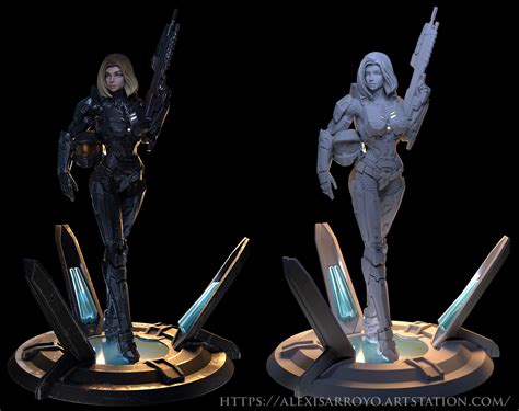 3D file Halo Female Spartan 😇・3D print object to download・Cults