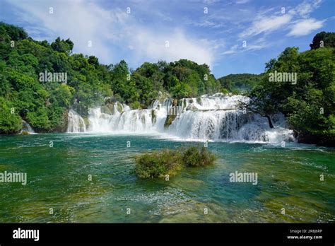 scenic waterfall in krka national oark in croatia Stock Photo - Alamy