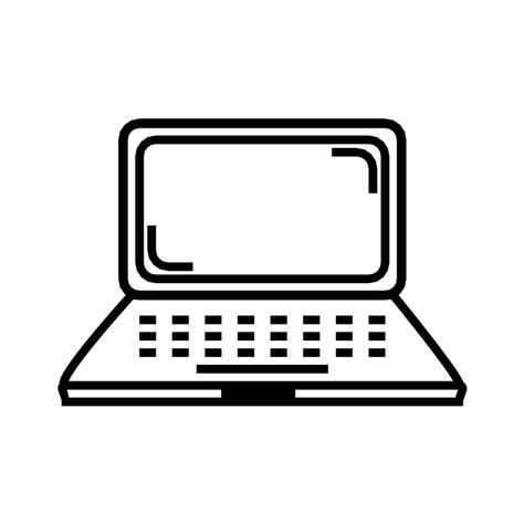 Laptop Outline Red Vector SVG Icon - SVG Repo