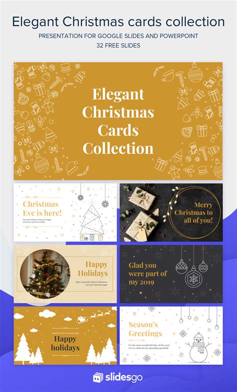 Elegant Christmas Cards Collection | Google Slides & PPT