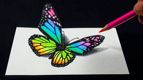 Butterfly Drawing Color Pencil