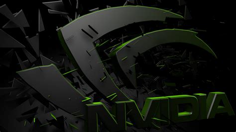 Black and green gaming chair, Nvidia, GPUs, logo, 3D HD wallpaper ...