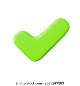 3d Green Check Mark Icon Cartoon Stock Vector (Royalty Free) 2383249283 ...