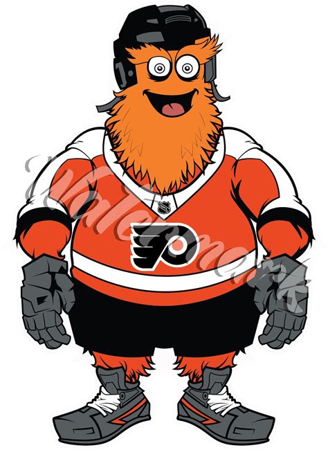 Philadelphia Flyers Mascot Sticker / Vinyl Decal | Gritty Mascot Stick ...