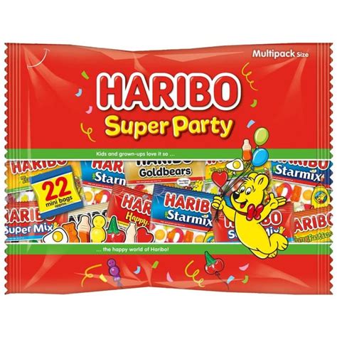 Best Price! Haribo Super Party Mini Bags 352g, £1.99 at B&M