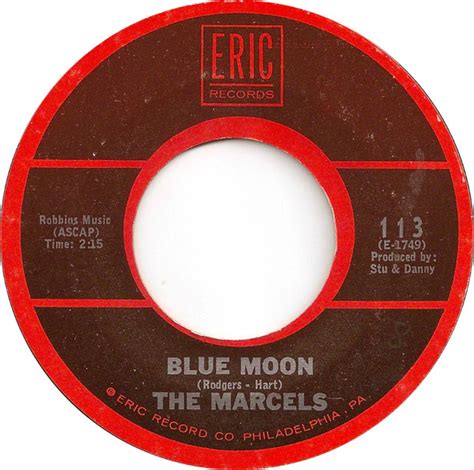 The Marcels - Blue Moon (Vinyl, 7", 45 RPM, Single, Reissue) | Discogs