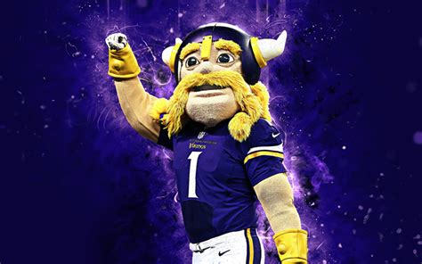 Download wallpapers Viktor, 4k, mascot, Minnesota Vikings, abstract art, NFL, creative, USA ...