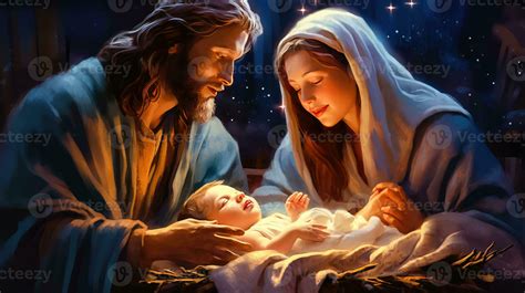 Miracle of Christmas - Biblical Nativity of Jesus Christ - Generative ...