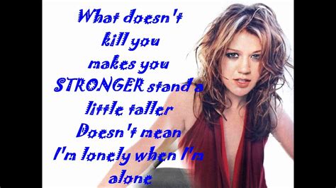 Kelly Clarkson-stronger-lyrics - YouTube