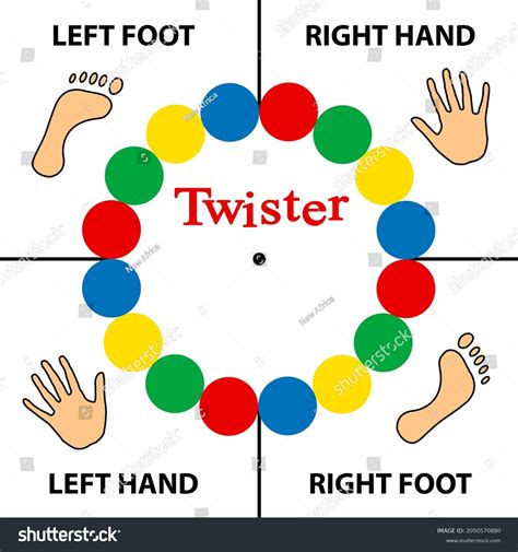 Twister Spinner Board Illustration Game Physical 库存插图 2050570880 ...