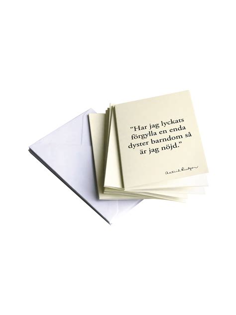 Buy Astrid Lindgren Quote Cards 8-Pack Inspirational Quotes - Astrid Lindgren