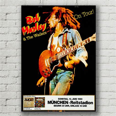 Bob Marley and the Wailers Germany concert poster canvas print ...