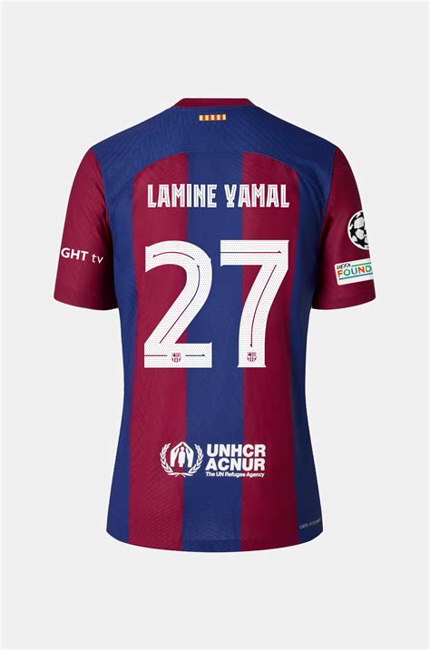 UCL FC Barcelona home shirt 23/24 - LAMINE YAMAL – Barça Official Store Spotify Camp Nou