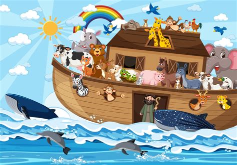 Noah's Ark and Animals Clipart Digital Download JPG SVG Christian, Sunday School, Kids, Books ...