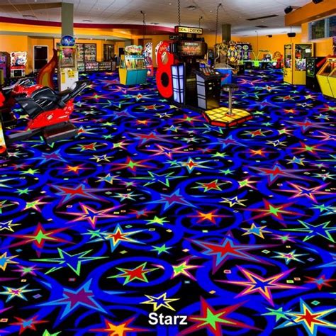 Family arcade (fun center) carpet. Black Light (BlackLight) - Neon ...