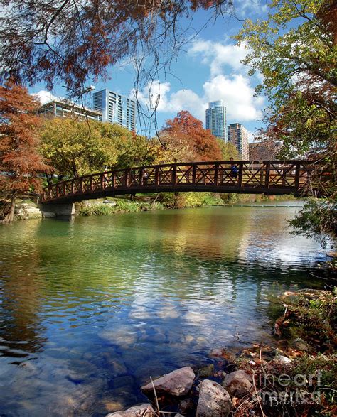 Lady Bird Lake Trail Bridge Over Shoal Creek - Austin - Texas Photograph by Bruce Lemons