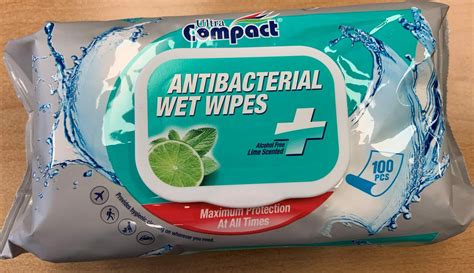 Antibacterial disinfectant wipes x 100