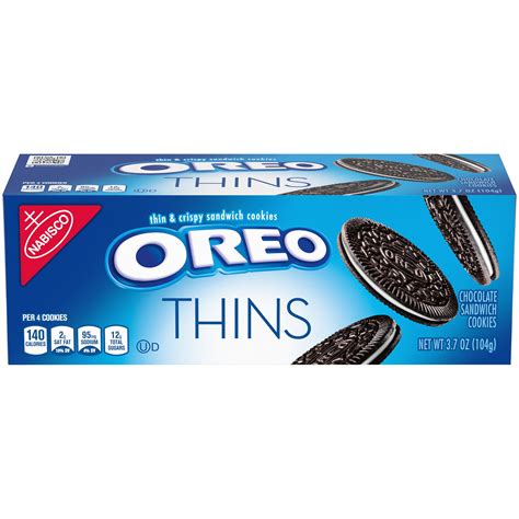 OREO Thins Chocolate Sandwich Cookies, Original Flavor, 1 Box (3.7 oz) – BrickSeek