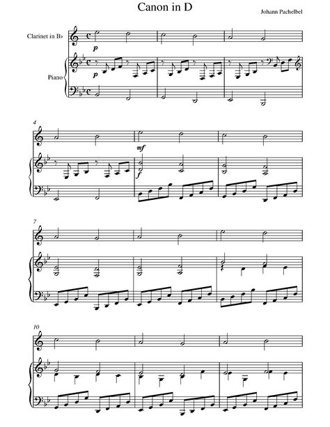 Canon In D Piano Sheet Music Free Printable - Free Printable