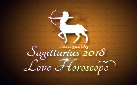 Sagittarius Love Horoscope 2018 - SunSigns.Org