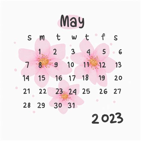 Kalender Mei 2023 Dengan Bunga Sakura, Kalender Mei 2023, Gambar Kalender 2023, Kalender Lucu ...