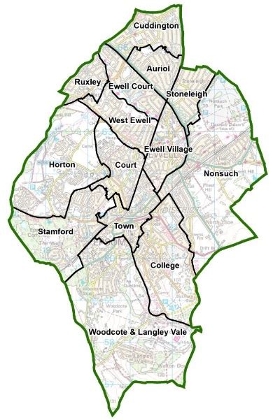 New political map for Epsom & Ewell Borough Council | Epsom and Ewell ...