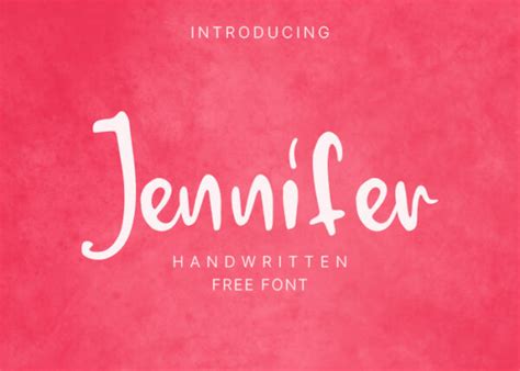 Jennifer Free Font | FREE Download | Best Pixelo Freebies