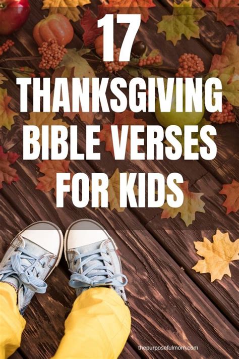 Top 17 Thanksgiving Bible Verses for Kids - The Purposeful Mom