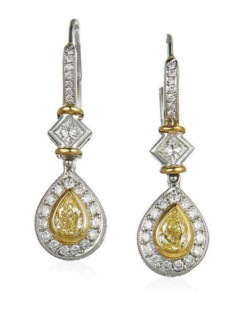 COLORED DIAMOND AND DIAMOND EARRINGS, | Christie’s