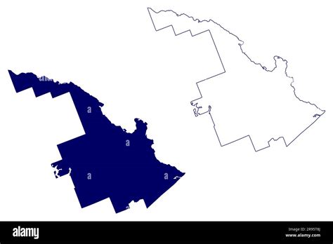 Renfrew County (Canada, Ontario Province, North America) map vector illustration, scribble ...