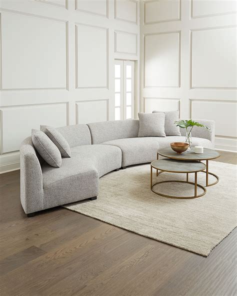 Belmount Gray Astor 2-Piece Curved Sectional | Neiman Marcus